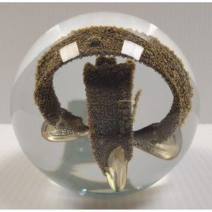 Hut princ Glass Ball Artist Made Paperweight Czech 6" Tall Abstract Bubble